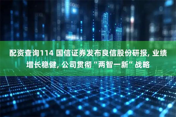 配资查询114 国信证券发布良信股份研报, 业绩增长稳健, 公司贯彻“两智一新”战略